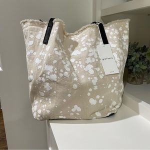 [graf lantz] City Tote Canvas • Splattered - Natural / White